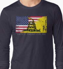 American Gadsden Flag Worn Long Sleeve T-Shirt