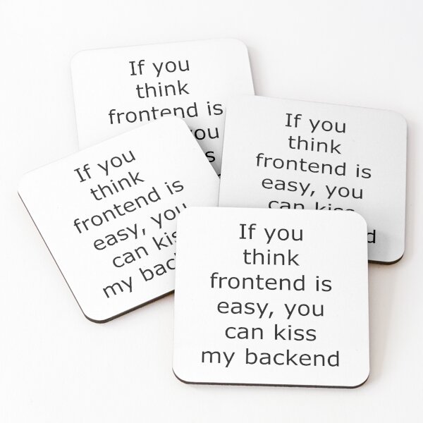 Item preview, Frontend vs backend designed and sold by Tylie.