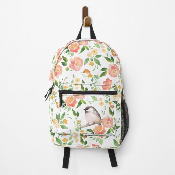 Item preview, Bird and flowers. Spring watercolor pattern designed and sold by Gribanessa.