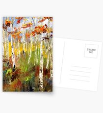 Brush Stroke Birchs Postcards