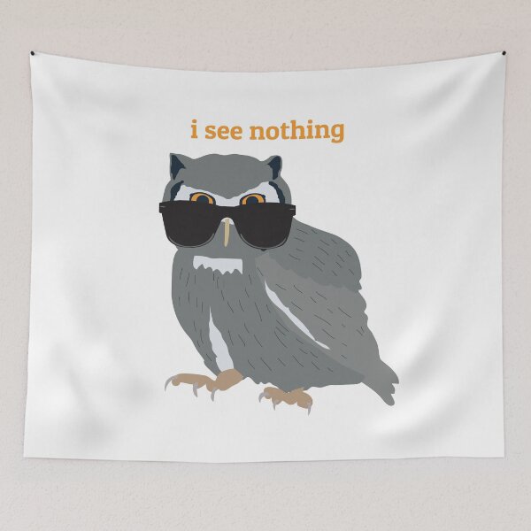 Item preview, I See Nothing - Owl Wearing Sunglasses Design designed and sold by idovedesign.