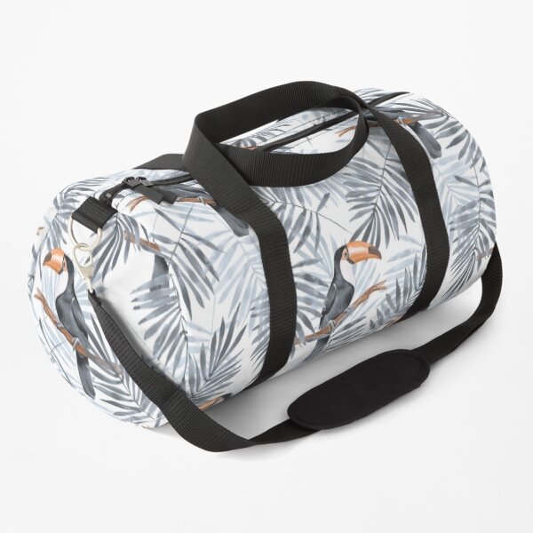 Palm leaves and Toucan Duffle Bag
