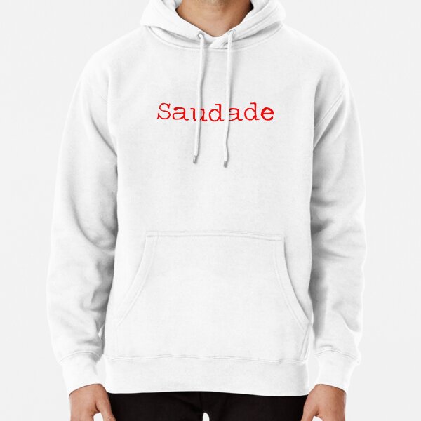 Saudade Definition In White Unisex Lightweight Terry Hoodie