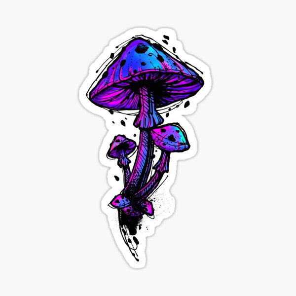 4” Sticker Hippie Mushroom Psychedelic Trippy Colorful Punk Graffiti Art Cool 