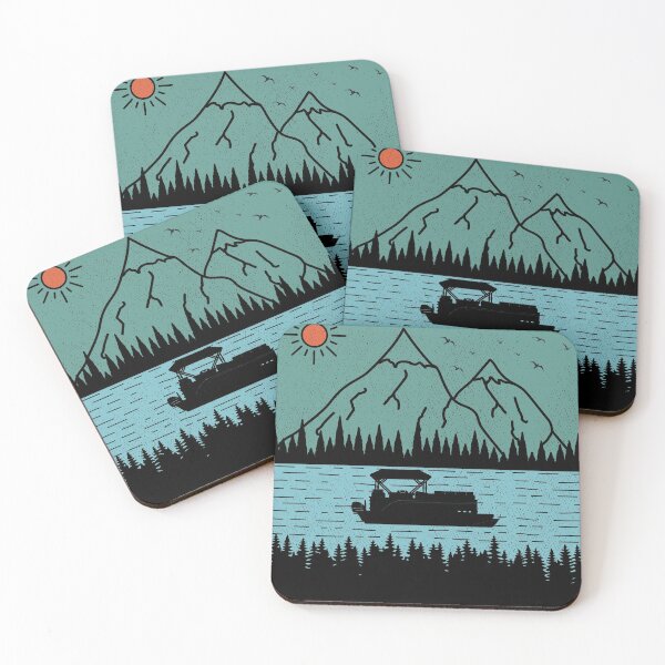 Item preview, Vintage Lake Boating Kayaking Rafting Canoeing at Mountain designed and sold by merchzy.