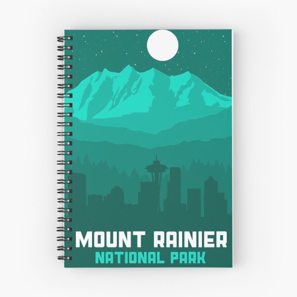 Item preview, Retro Mount Rainier National Park Vintage Seattle Washington Skyline Souvenir designed and sold by merchzy.
