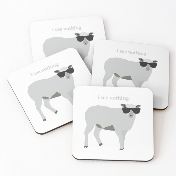 Item preview, I See Nothing - Sheep Wearing Sunglasses Design designed and sold by idovedesign.