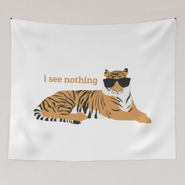 Item preview, I See Nothing - Tiger Wearing Sunglasses Design designed and sold by idovedesign.