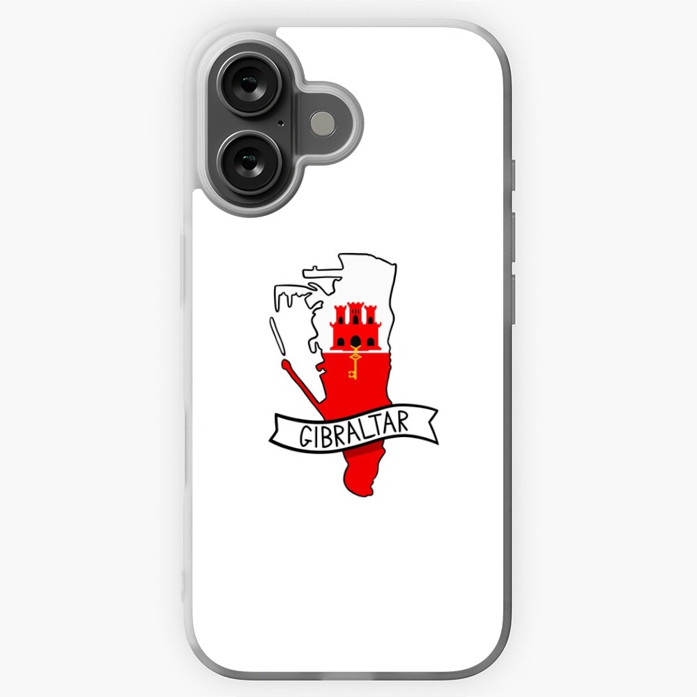 Gibraltar Flag Map Sticker Sticker