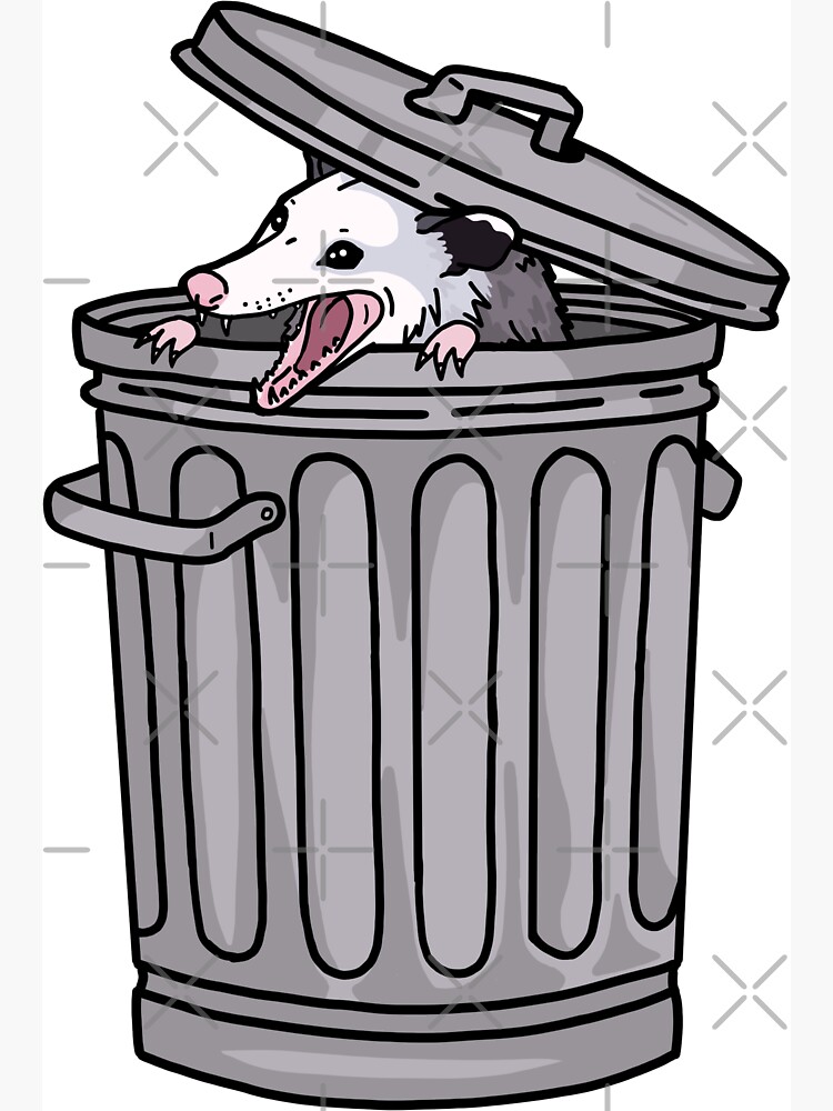 Thumbnail 3 of 3, Magnet, opossum trash cat designed and sold by sivelobanova.