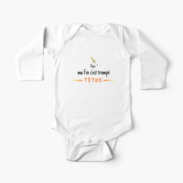 Woman T-Shirt - Oops my Fairy got it wrong - Tétue Long Sleeve Baby One-Piece