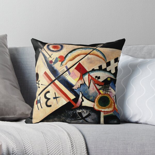 Kandinsky - White Cross, abstract art Throw Pillow