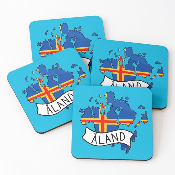 Item preview, Åland Flag Map Sticker designed and sold by Drawingvild.
