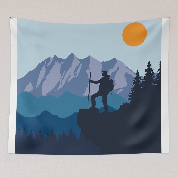 Item preview, Funny Vintage Hiking Mountain Climbing Camping Hiker Climber designed and sold by merchzy.