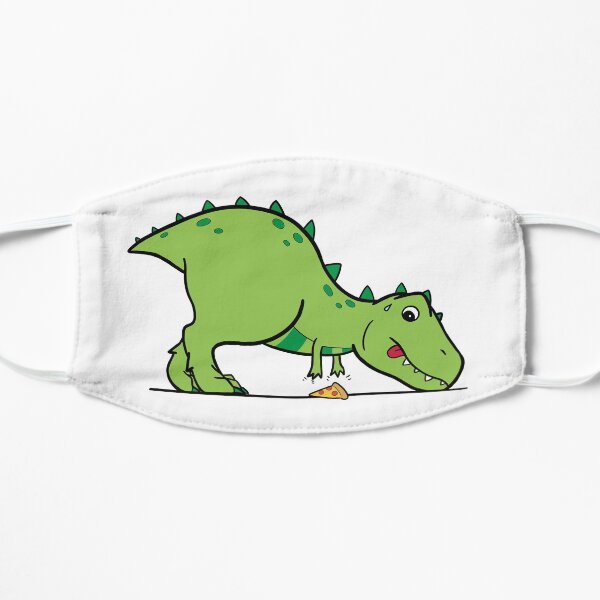 cute t-rex reaching for pizza Mask
