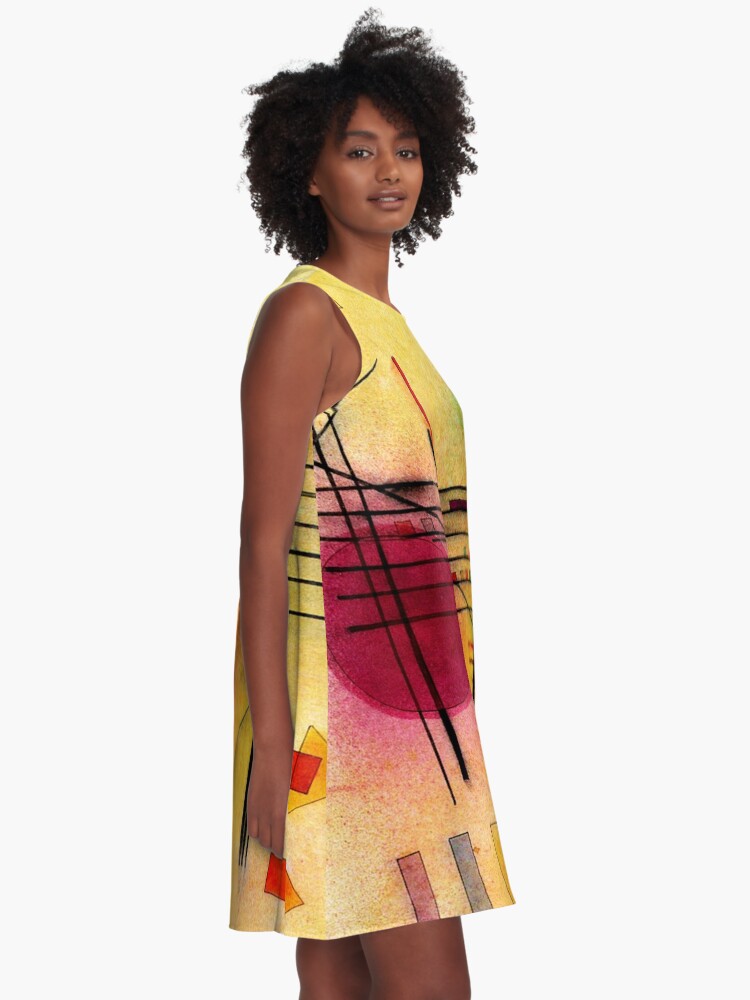 Alternate view of Kandinsky - Vibrant, colorful abstract painting A-Line Dress