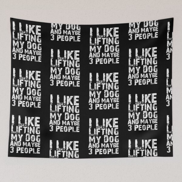 Item preview, I Like weight lifting My Dog And Maybe Three People Funny weight lifters Dog Lovers  designed and sold by Akmloza.