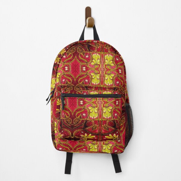 Item preview, yellow flowers dark red background pattern designed and sold by Nickdavisinghe.
