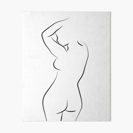 Woman Body Line Art Drawing Lady Clara Art Board Print By Odyanne Redbubble