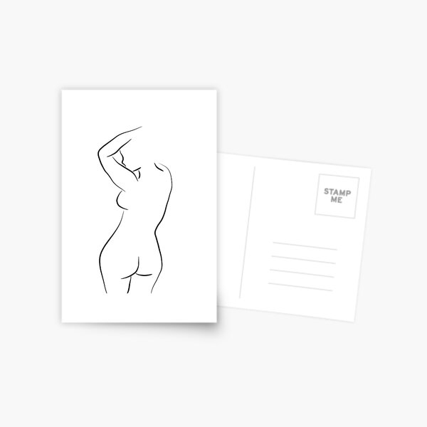 Sexy Female Form Line Drawing - Whole Lotta Lana Postcard
