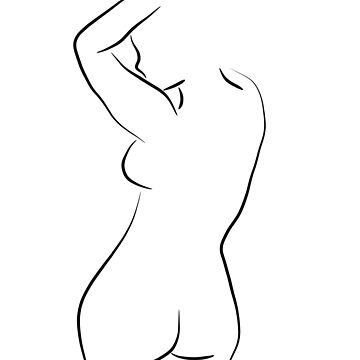 Artwork thumbnail, Sexy Female Form Line Drawing - Whole Lotta Lana by Melody Watson