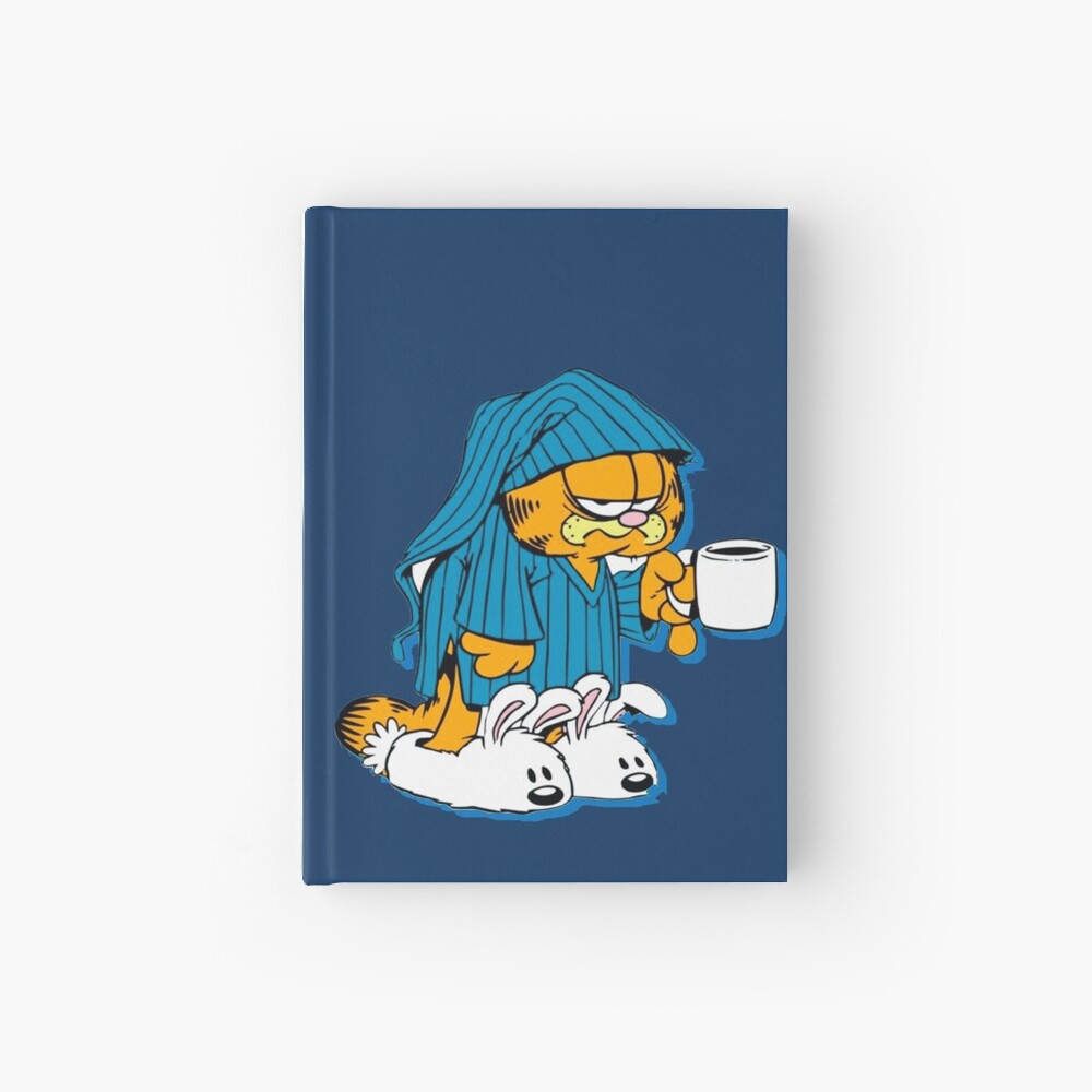 Garfield Sleepy And Grumpy Garfield Spiral Notebook By Redblueyellowd Redbubble