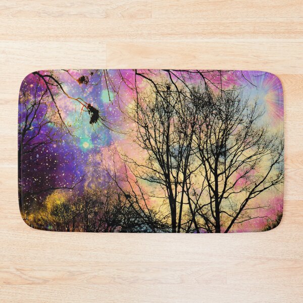 Item preview, pink nebula fantasy forest designed and sold by haroulita.