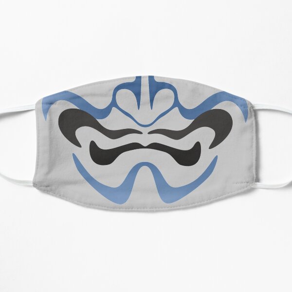 Japanese kabuki ghost mask Flat Mask