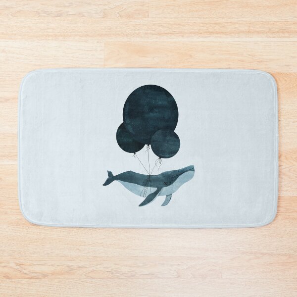 Item preview, Humpback Whale flying with Balloons designed and sold by CoffeeandPixels.