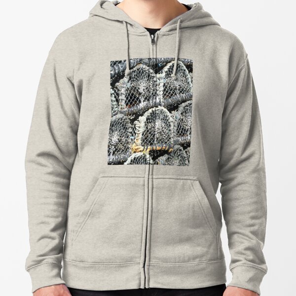 Fish traps at the port Zipped Hoodie