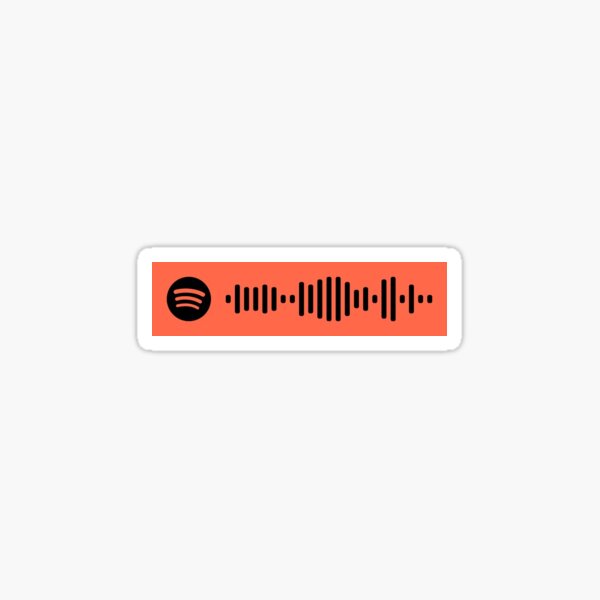 Feeling Whitney Spotify Scan Code Sticker