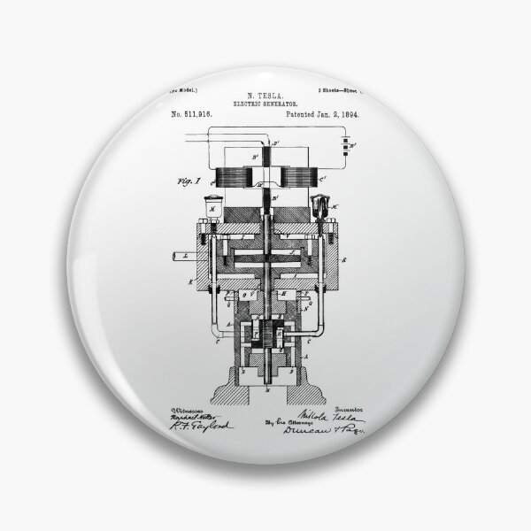 Item preview, Patent of Nikola Tesla Electric Generator (Black Version) designed and sold by Aliasandco.