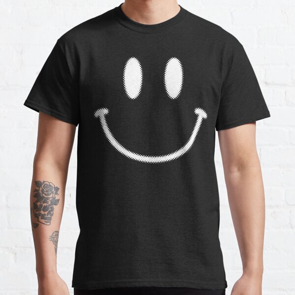 Smiley Happy Face T Shirts Redbubble - frowny face roblox sad face t shirt free transparent png