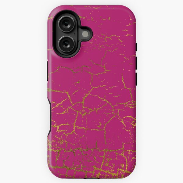 Item preview, Cracked Gold Texture of Pink / Fuchsia background designed and sold by k9printart.