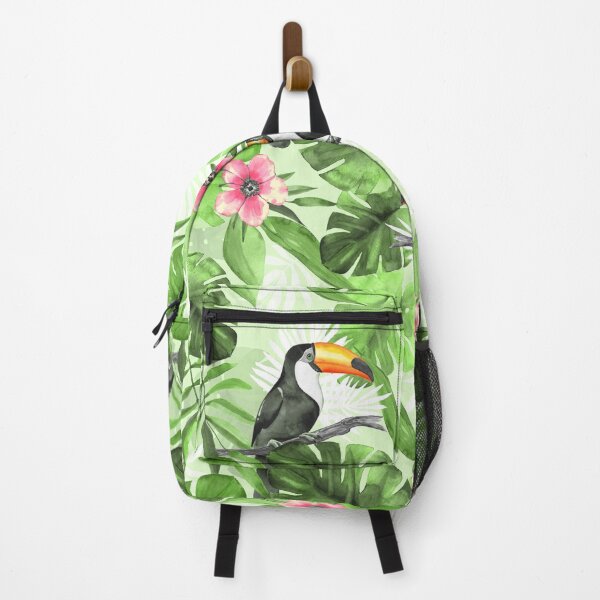 Vista previa del artículo con la obra «Patrón tropical con tucán», diseñado y vendido por Gribanessa.