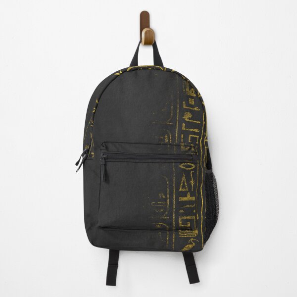Item preview, Grunge Egyptian Gold hieroglyphs on black paper designed and sold by k9printart.