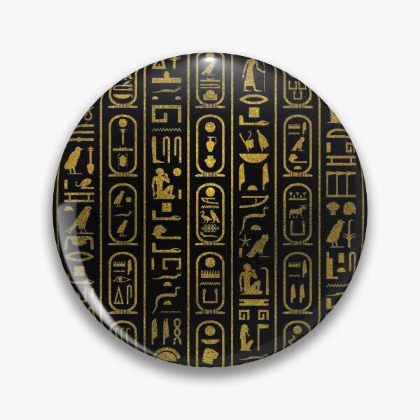 Aperçu de l'œuvre Hiéroglyphes égyptiens antiques sur noir créée et vendue par k9printart.