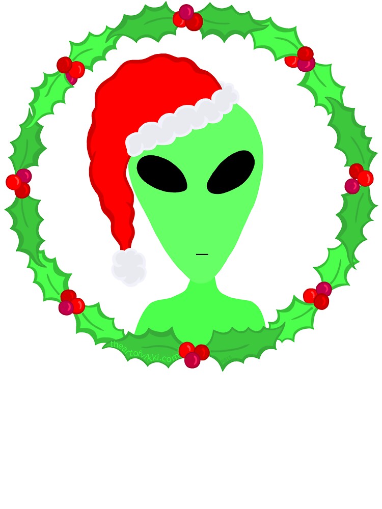 alien santa hat