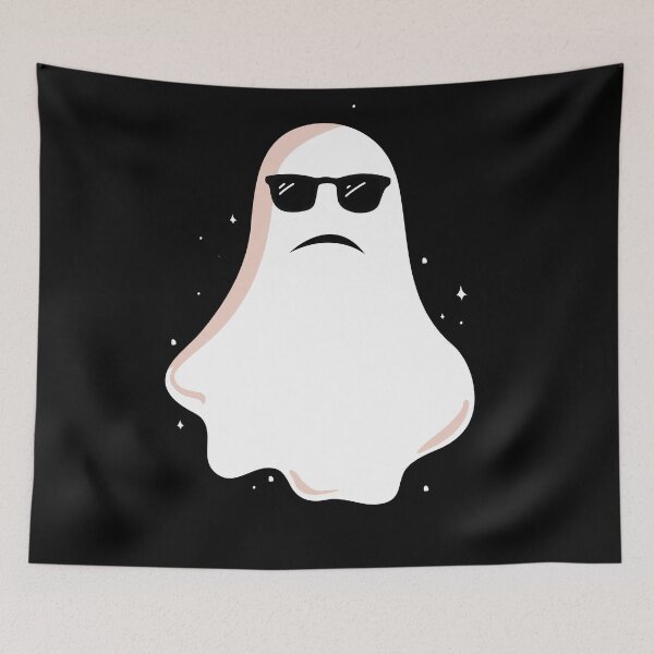 Item preview, sad Ghost with glasses unhappy soul halloween :cool ghost designed and sold by ELmezz.