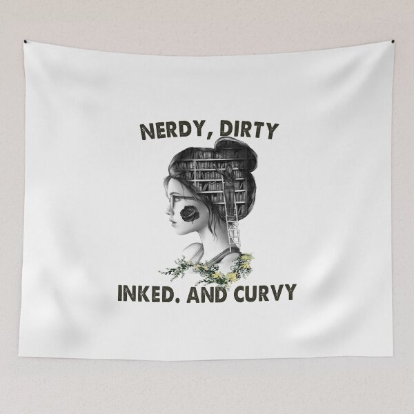 Item preview, Nerdy Dirty Inked and Curvy Tattoo Girl designed and sold by AfonsoTriop.