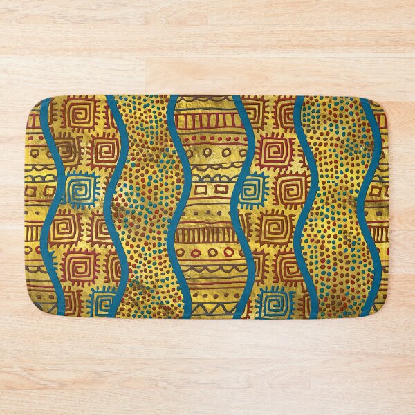 Item preview, Ethnic Boho African Style pattern on Gold designed and sold by k9printart.