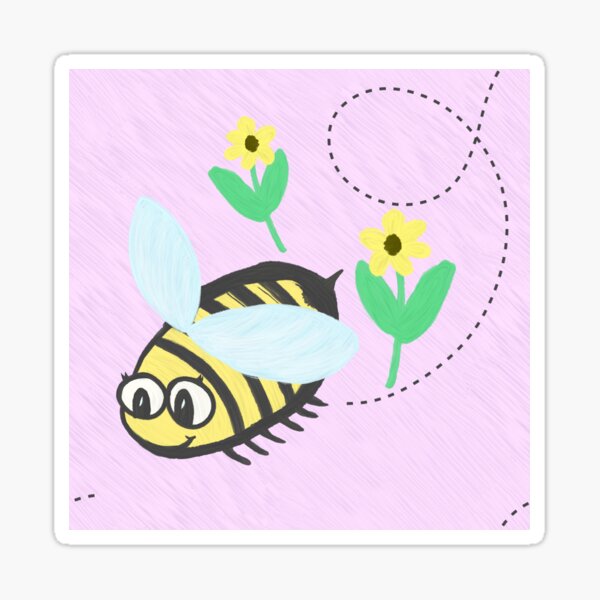 Adorable bumblebees bumbling Sticker