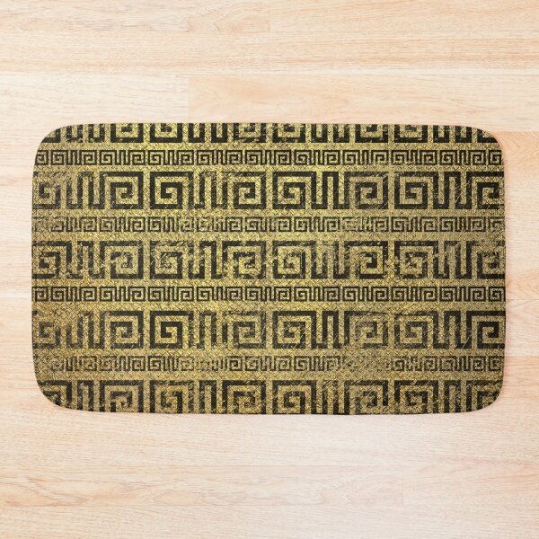 Item preview, Vintage Gold  Greek Meander Pattern  designed and sold by k9printart.