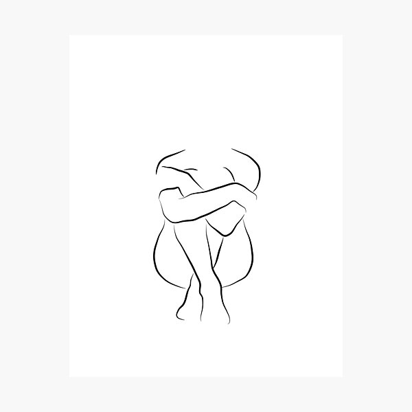 Item preview, Nude Female Line Drawing - Her Name Is Isla designed and sold by Melody Watson.
