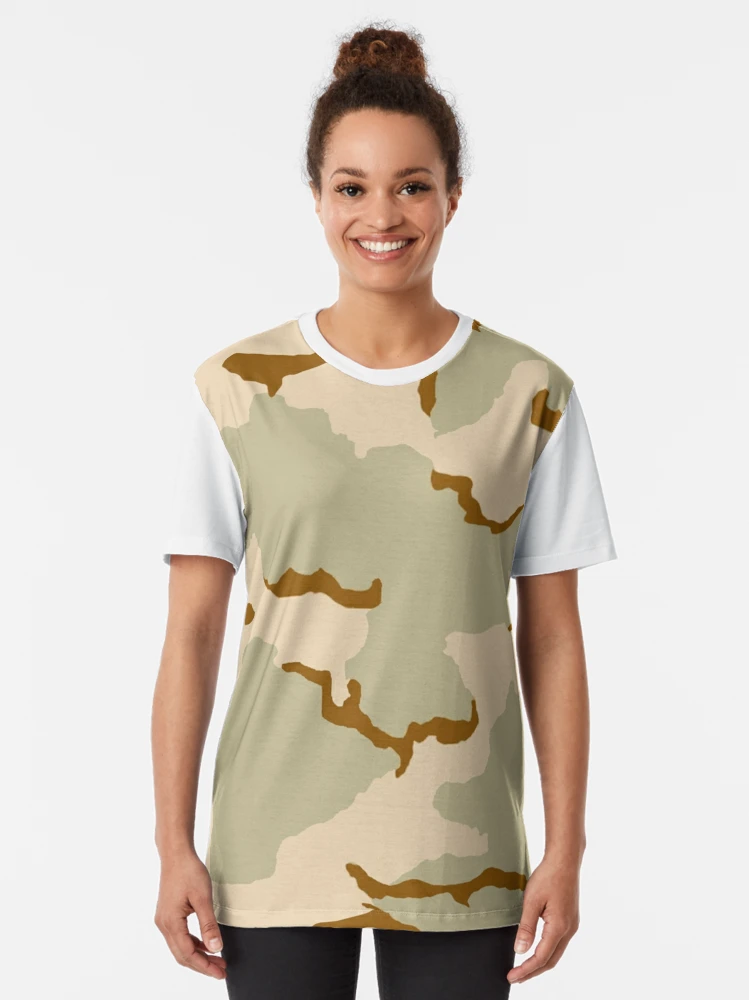 US 3 Colour/Color Desert Camouflage Graphic T-Shirt for Sale by Daniel  Johnson