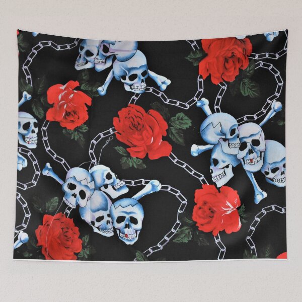 Item preview, Skull and Rose Pattern, Skull Print, Rose Print designed and sold by RougeAtelier.