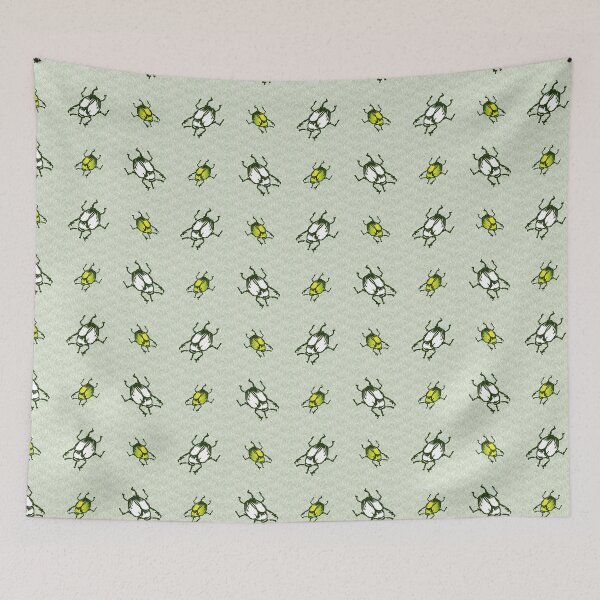 Item preview, Hand drawn giant fruit green and white bug realistic cartoon. designed and sold by Limolida.