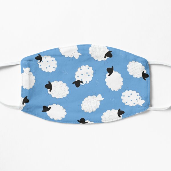 Blue Ditzy Sheep Mask