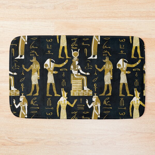 Item preview, Egyptian Gods Gold and white on dark glass designed and sold by k9printart.