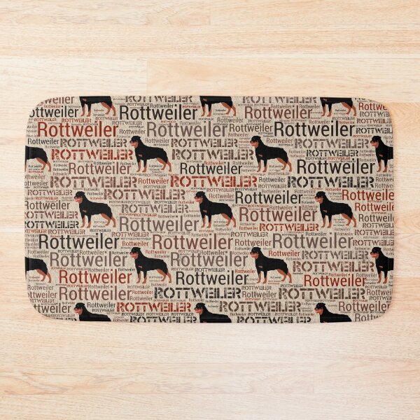 Item preview, Rottweiler silhouette and word art pattern designed and sold by k9printart.